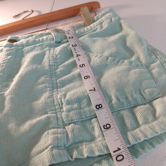 Cotton Candy Women's Mint Green Corduroy Short Shorts Pockets Size Medium - Picture 6 of 7